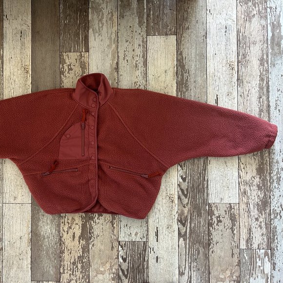 Free People FP Movement Hit the Slopes Fleece Jacket Henna - Picture 7 of 15